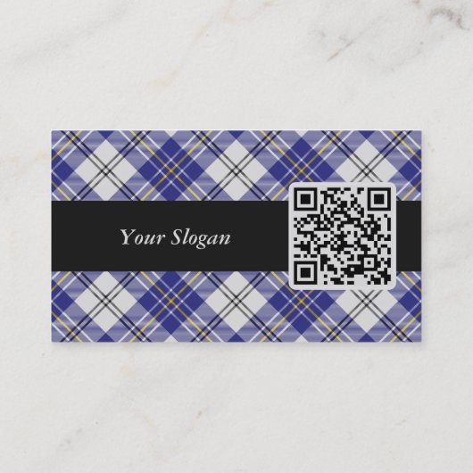 クランMacPhersonブルードレスタータンチェック名刺 名刺 (裏面)