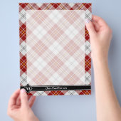 クランMacPhersonレッドドレスタータンチェックフライヤー チラシ (手)