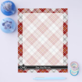 クランMacPhersonレッドドレスタータンチェックフライヤー チラシ (シングル)