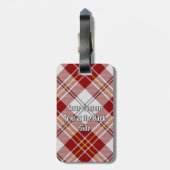 クランMacPhersonレッドドレスタータンチェックラゲージタグ ラゲッジタグ (裏面縦)