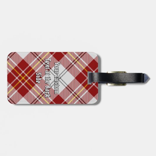 クランMacPhersonレッドドレスタータンチェックラゲージタグ ラゲッジタグ (裏面横)