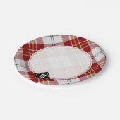 クランMacPhersonレッドドレスタータンチェック紙プレート ペーパープレート (アングル)