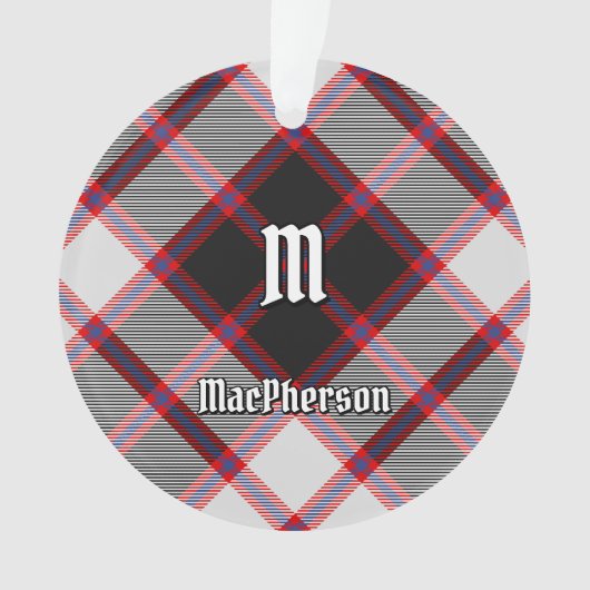 クランMacPherson狩りタータンチェックオーナメント オーナメント (正面)