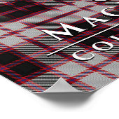 クランMacPherson Colors of Scotland 2タータンチェック ポスター (角)