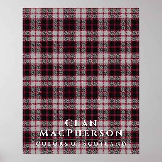 クランMacPherson Colors of Scotland 2タータンチェック ポスター (正面)