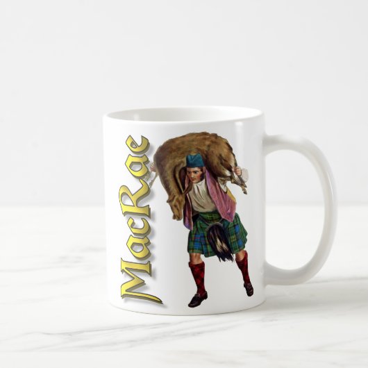 クランMacRaeオールドスコットランド コーヒーマグカップ (右)