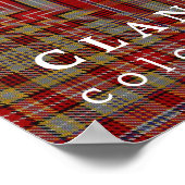 クランOgilvieカラーズオブスコットランドタータンチェック ポスター (角)