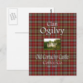 クランOgilvyの古いコルタキキャッスルコーヒー社。 ポストカード (正面/裏面)