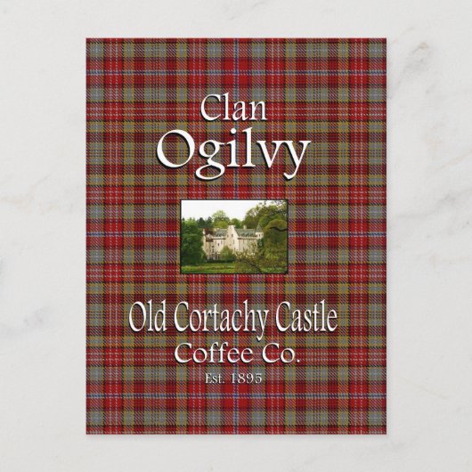 クランOgilvyの古いコルタキキャッスルコーヒー社。 ポストカード (正面)