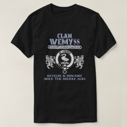 クランWemyss crestスコットランドのクランScotishの姓 Tシャツ (デザイン正面)