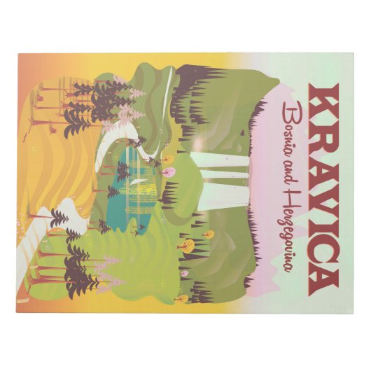 クラヴィカ滝ボスニア・ヘルツェゴビナ ノートパッド (正面)