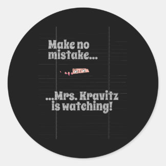 クラヴィッツ夫人が見守っている ラウンドシール