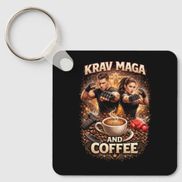 クラヴ・マガとコーヒー キーホルダー