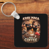 クラヴ・マガとコーヒー キーホルダー (正面)