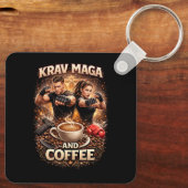 クラヴ・マガとコーヒー キーホルダー (裏面)