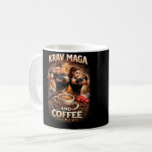 クラヴ・マガとコーヒー コーヒーマグカップ (正面左)