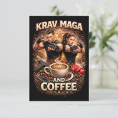 クラヴ・マガとコーヒー サンキューカード (スタンド正面)