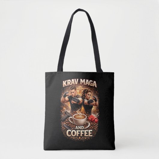 クラヴ・マガとコーヒー トートバッグ (正面)