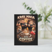 クラヴ・マガとコーヒー ポストカード (スタンド正面)