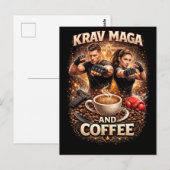 クラヴ・マガとコーヒー ポストカード (正面/裏面)