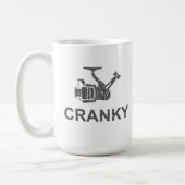 クラークおもしろい魚釣りリールプンマグのユーモア漁師 コーヒーマグカップ (左)