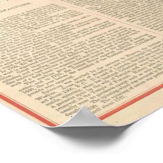 クラークのONTスプール綿の製造 ポスター (角)