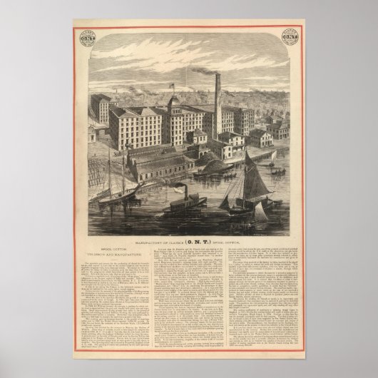 クラークのONTスプール綿の製造 ポスター (正面)