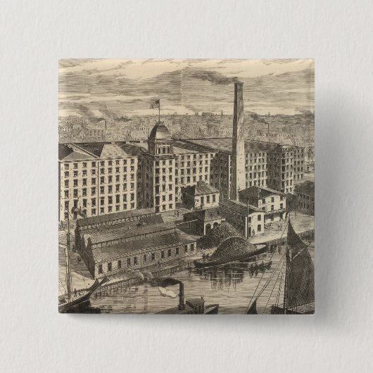 クラークのONTスプール綿の製造 缶バッジ (正面)