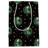 クラークグリスウォルドクリスマスリースパターン ミディアムペーパーバッグ (正面)