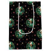 クラークグリスウォルドクリスマスリースパターン ミディアムペーパーバッグ (裏面)