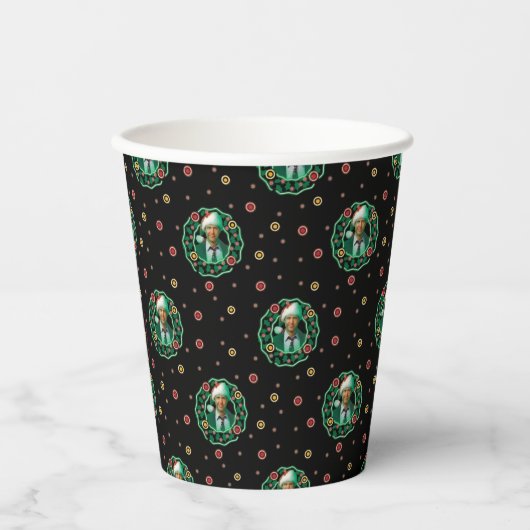 クラークグリスウォルドクリスマスリースパターン 紙コップ (正面)