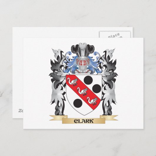 クラークコートオブアームズ – 家紋 ポストカード (正面/裏面)