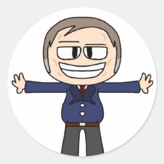 クラークステッカー ラウンドシール (正面)