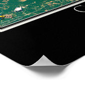 クラークスヒルレイクジョージア州衛星地図ポスター ポスター (角)