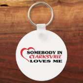 クラークスビルの誰かが私をTシャツが大好きなんだ キーホルダー (正面)