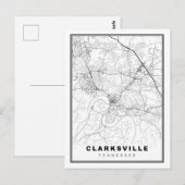 クラークスビル地図 ポストカード (正面/裏面)