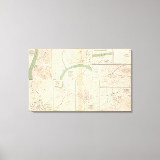 クラークスビル、テン、ダルトン、ガ キャンバスプリント (正面)