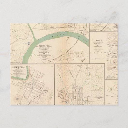 クラークスビル、テン、ダルトン、ガ ポストカード (正面)