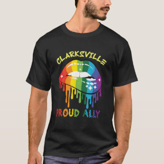 クラークスビル プラウド アライ LGBTQ プライド アメリカ Tシャツ