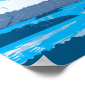 クラークナショナルパークイラストレーショントラベルアート ポスター (角)