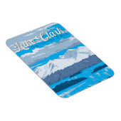 クラークナショナルパークイラストレーショントラベルアート マグネット (右側)