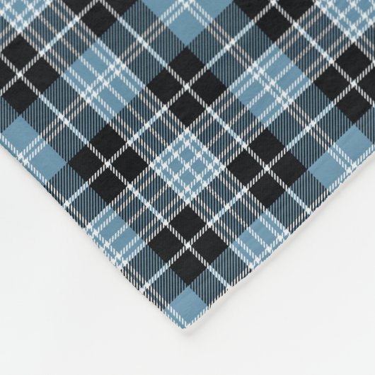 クラーク家族のタータンチェック格子縞パターン フリースブランケット (角)