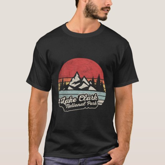 クラーク湖国立公園の地図 Tシャツ (正面)