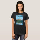 クラーク湖国立公園アラスカポスターデザイン Tシャツ (正面フル)
