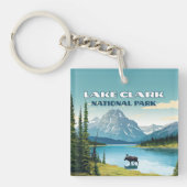 クラーク湖国立公園アラスカヴィンテージ旅行 キーホルダー (正面)