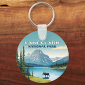 クラーク湖国立公園アラスカヴィンテージ旅行 キーホルダー (正面)