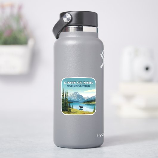 クラーク湖国立公園アラスカヴィンテージ旅行 シール (HydroFlask)