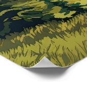 クラーク湖国立公園アラスカヴィンテージ旅行 ポスター (角)