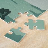 クラーク湖国立公園アラスカヴィンテージ ジグソーパズル (側面)