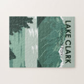 クラーク湖国立公園アラスカヴィンテージ ジグソーパズル (横)